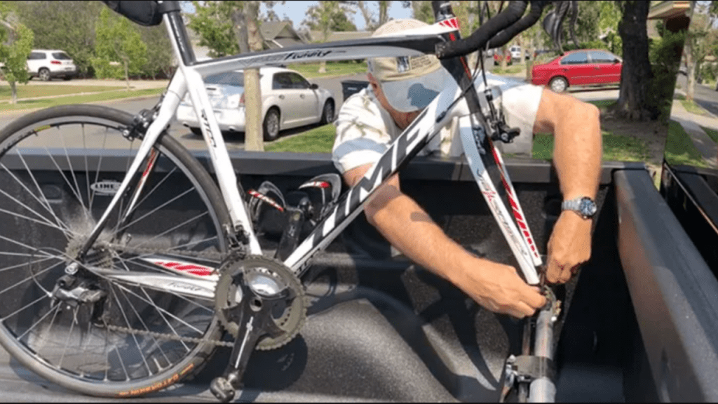Fork-Mounted Truck Bed Bike Ramp